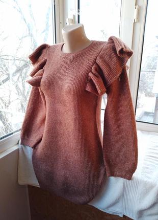 Брендовый шерстяной свитер джемпер пуловер большого размера шерсть6 фото