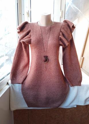 Брендовый шерстяной свитер джемпер пуловер большого размера шерсть2 фото