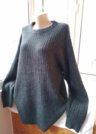 Брендовый шерстяной свитер джемпер пуловер большого размера мега батал6 фото