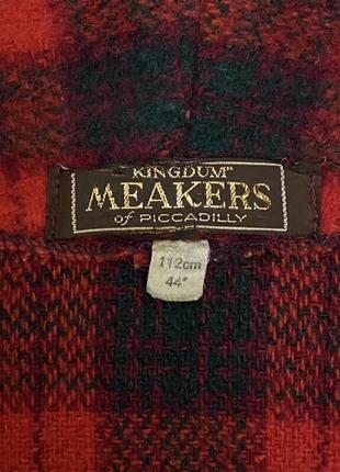 Офигенное шерстяное пальто халат премиум класса kingdum meakers of piccadilly, оверсайз, красное, в клетку, с карманами8 фото