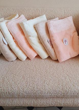 Набір рушників 6 шт бавовна 140/70 см щільне та дуже м'яке