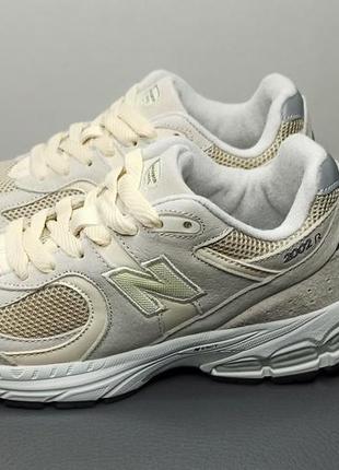 Кросівки new balance 2002 r bone light aluminium 810-6 бежеві4 фото