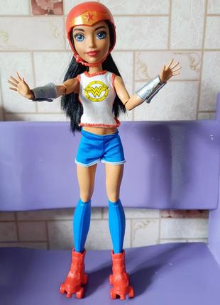 Dc superhero girls roller wonder women mattel 2016 барби на роликах суперженщина