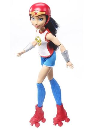 Dc superhero girls roller wonder women mattel 2016 барби на роликах суперженщина7 фото