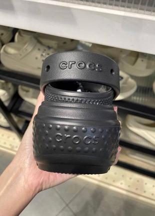 Крокс клог стомп чорні crocs stomp clog black2 фото