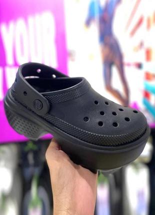 Крокс клог стомп чорні crocs stomp clog black7 фото