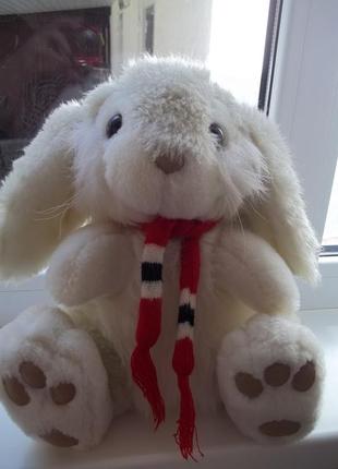 Мягкая игрушка зайчик плюшевый заяц 30 см  германия5 фото