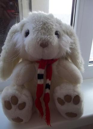 Мягкая игрушка зайчик плюшевый заяц 30 см  германия1 фото