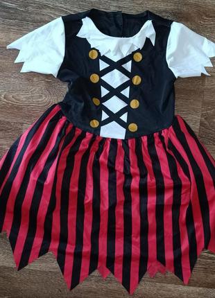 Карнавальний костюм , пірат,піратка, плаття , сукня, на дівчинку