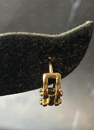 Жіночі сережки- конго (кільця) xuping з камінням позолота 18к ланцюжки подарунок...