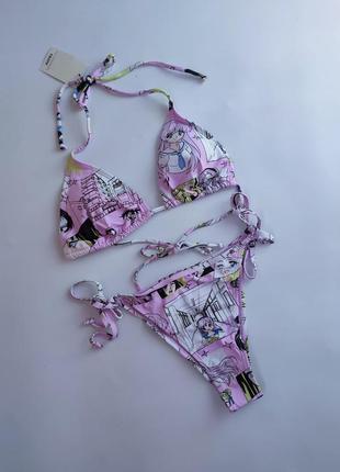 Раздельный купальник с аниме cropp s 36 , l 40 , 44, 48