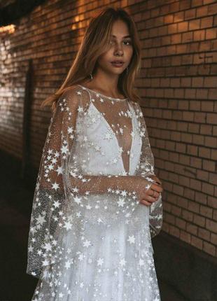 Шикарна ніжна романтична вечірня біла срібляста  сукня плаття максі зі спокусливим декольте польша5 фото