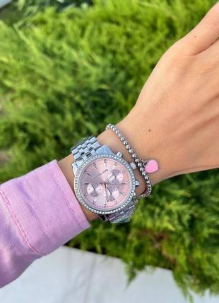 Женские стильные нежные часики на руку на металлическом ремешке майкл корс