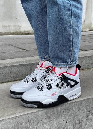 Nike air jordan 4 chunky lace ‘white black’4 фото