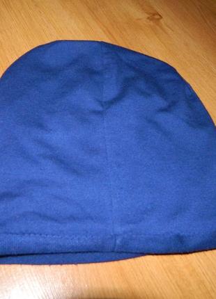💙🌸ог 52-54 демісезонна синя шапка з рожевим серцем "love" для дівчинки-підлітка 🌸💙7 фото