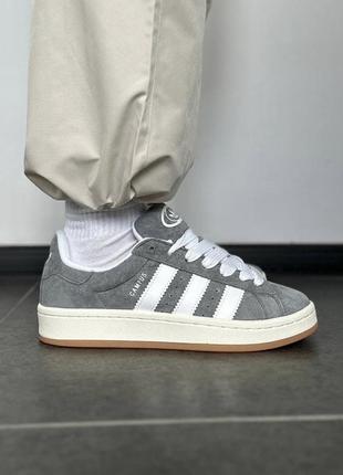 Адідас кампус кеди сірі adidas campus 00s grey white2 фото