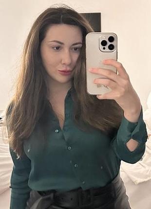 Атласная блуза1 фото