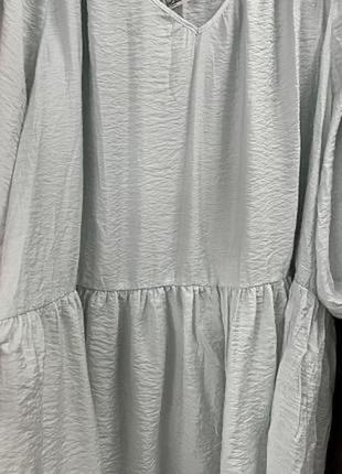 Воздушное платье из тонкой фактурной ткани. v-образный вырез и широкие рукава реглан 3/45 фото