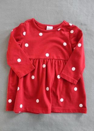 Милое хлопковое платье от h&amp;m для девочки 4-6 месяцев, акция