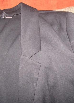 Пиджак прямой черный6 фото