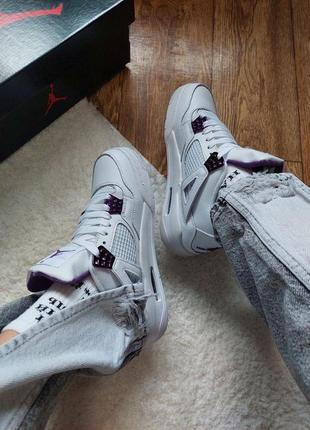 Nike air jordan retro 4 metallic purple4 фото