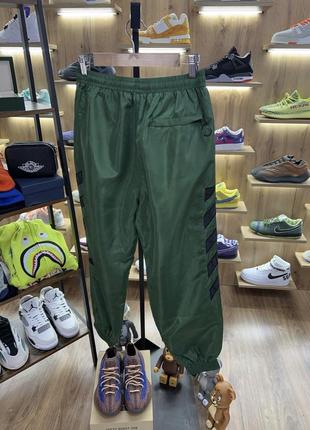 Штани off-white diag track pants in green4 фото