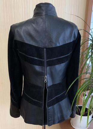 Кожаная куртка женская комбинированная натуральная кожа замша м/l3 фото