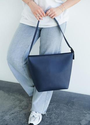 Женская сумка синяя сумка хобо сумка на плечо1 фото