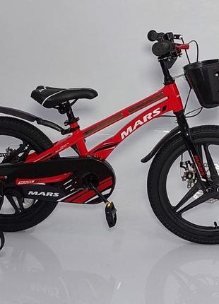 Дитячий двоколісний велосипед магнієва рама (magnesium) на 16 дюймів mars-3 чорний2 фото