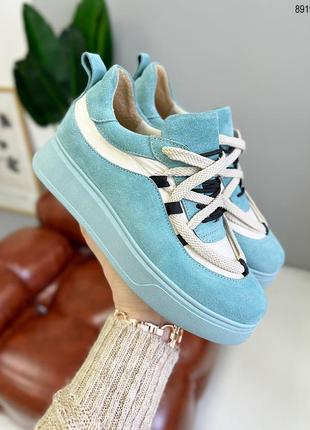 Модные женские кроссовки цвет mint