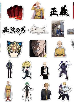 Наклейки на телефон, карту, one-punch man, ванпанчмен, стикеры для ноутбука, стикербомбинг 10шт3 фото