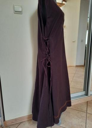 Котонове з вишивкою і шнурівкою з боків плаття 👗 великого розміру5 фото