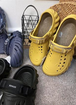 Чоловічі крокси сабо crocs echo clog storm