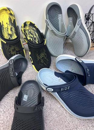 Crocs literide 360 чоловічі крокси goku /citrus чорні топ продажів