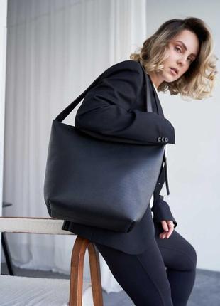Женская сумка черная сумка хобо сумка на плечо1 фото
