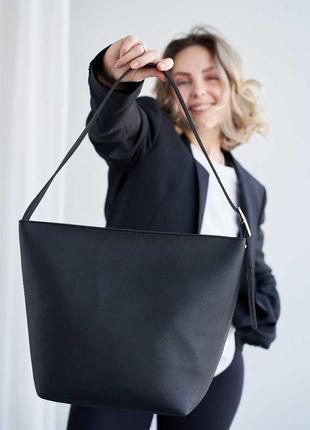 Женская сумка черная сумка хобо сумка на плечо2 фото