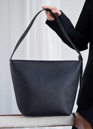 Женская сумка черная сумка хобо сумка на плечо3 фото