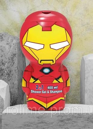 Шампунь-гель для детей air val international marvel iron man gel y shampoo 400 мл1 фото