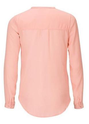 Нежная шифоновая блузка, абрикосового кольору від tchibo (німеччина) розмір 42 євро4 фото