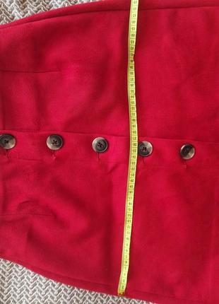 Юбка красная м, микровелюр, короткая юбка, мини юбка6 фото