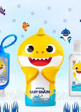 Детцкий шампунь-гель для душу air-val international baby shark shower gel & shampoo 2d 400 мл1 фото