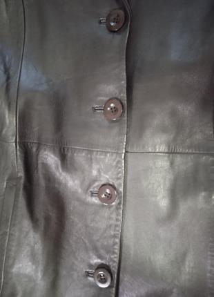 Плащ кожаный женский винтаж milan leather7 фото