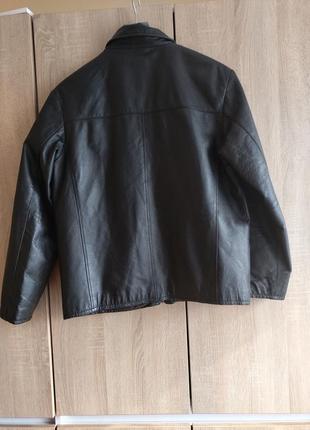 Вecняная мужская кожаная куртка люкс бренда angelo litrico м2 фото