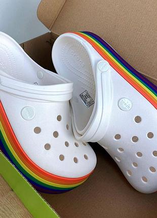 Жіночі крокси сабо crocs platform grey сірі7 фото