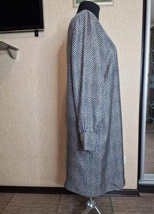 Шикарное шелковое платье с длинным рукавом из натурального шелка jaeger, оригинал, новое10 фото