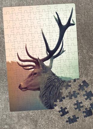 Пазл олень. картон а4, 120