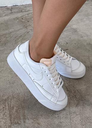 Кроссовки blazer low platform white2 фото