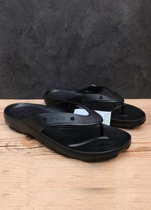 Крокс шльопанці фліп чорні crocs all-terrain flip black