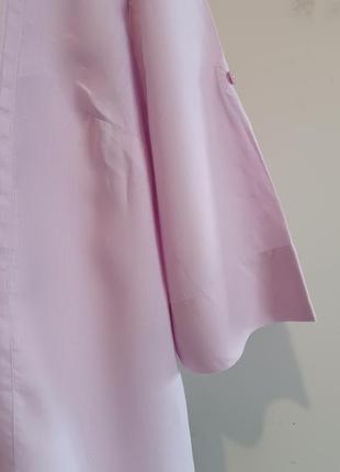 100% льняная розовая рубашка / блуза большого размера4 фото