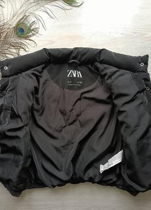 Куртка zara насыщенно-черного цвета ( из последних коллекций)4 фото